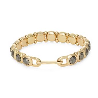 Nine West Gold-Tone Polished Stretch Bracelet