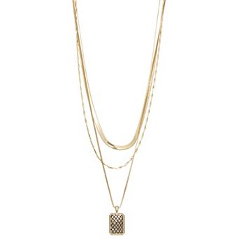 Nine West Gold-Tone Polished Layered Necklace