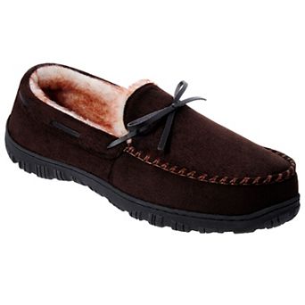 HOMEHOT Mens Moccasins Slippers Indoor Outdoor House Shoes