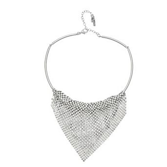 Simply Vera Vera Wang Silver Tone Polished Alloy Mesh Small Frontal Necklace