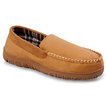 HOMEHOT Mens Moccasins Slippers Indoor Outdoor House Shoes