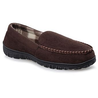 HOMEHOT Mens Moccasins Slippers Indoor Outdoor House Shoes