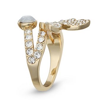 Simply Vera Vera Wang Gold-Tone Polished Butterfly Ring