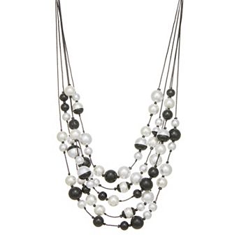 Simply Vera Vera Wang Simulated Pearl Multirow Collar Necklace
