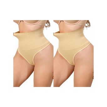 2 Packs Women's High Waisted Briefs Shapewear Tummy Control Underwear Badyshaper