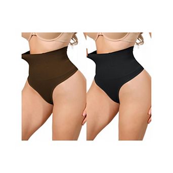 2 Packs Women's High Waisted Briefs Shapewear Tummy Control Underwear Badyshaper