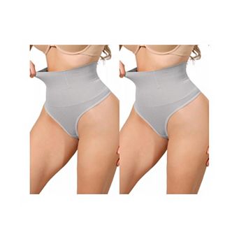 2 Packs Women's High Waisted Briefs Shapewear Tummy Control Underwear Badyshaper