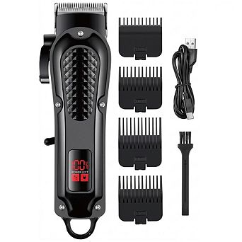 Cordless Hair Clipper for Men, Electric Hair Trimmer with LED,4-Level Blade, Hair Cutting Kit