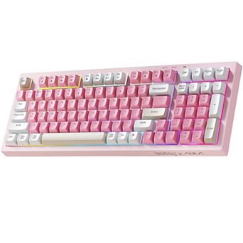 LEOBOG x Aula K99 Wireless Gaming Keyboard, Creamy RGB Backlit Full Size Keyboard with Numpad
