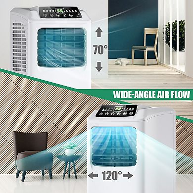 Costway 8000 BTU ASHRAE Portable Air Conditioner & Dehumidifier Function Remote w/ Window Kit