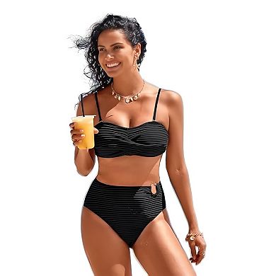 Women High Waist Swim Set