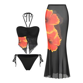Bandeau Bikini with Skirt