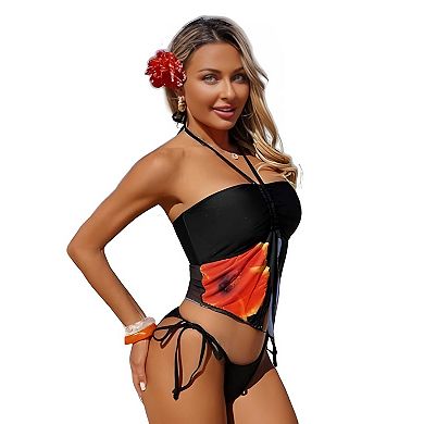 Bandeau Bikini with Skirt