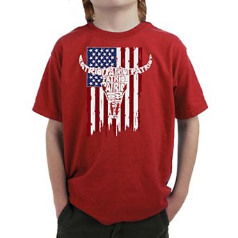 Patriot Flag - Boy's Word Art T-Shirt