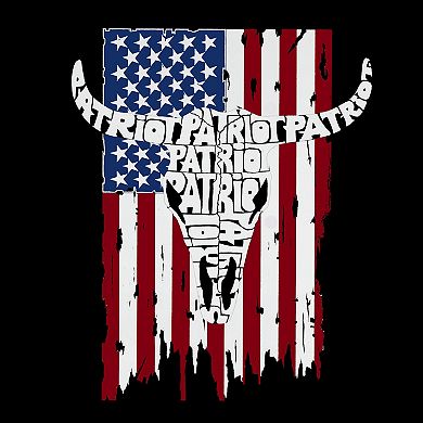 Patriot Flag - Boy's Word Art Hooded Sweatshirt