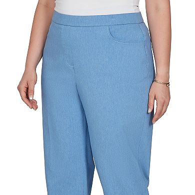 Plus Size Alfred Dunner Provence Millennium Flat Front Short Length Pants