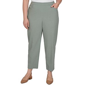 Plus Size Alfred Dunner Provence Millennium Flat Front Short Length Pants