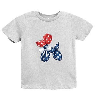 The Juniper Shop 4th Of July Balloon Dog Youth Short Sleeve Tee