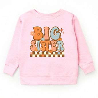The Juniper Shop Big Sister Checkered Youth Sweatshirt