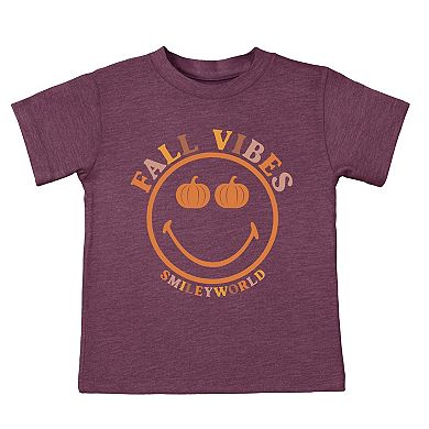 SmileyWorld Fall Vibes - Toddler Short Sleeve Graphic T-Shirt