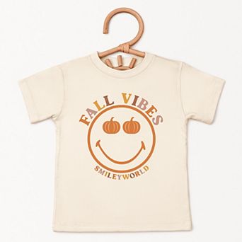 SmileyWorld Fall Vibes - Toddler Short Sleeve Graphic T-Shirt