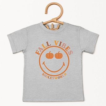 SmileyWorld Fall Vibes - Toddler Short Sleeve Graphic T-Shirt