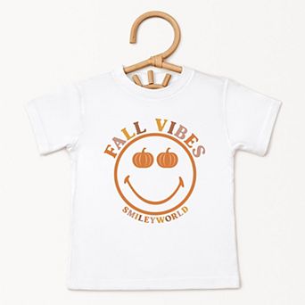 SmileyWorld Fall Vibes - Toddler Short Sleeve Graphic T-Shirt