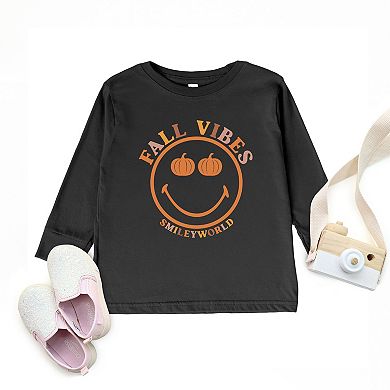 SmileyWorld Fall Vibes - Toddler Long Sleeve Graphic Tee