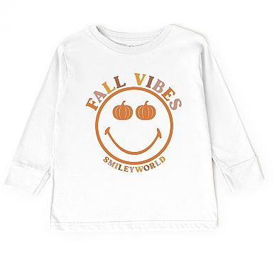 SmileyWorld Fall Vibes - Toddler Long Sleeve Graphic Tee
