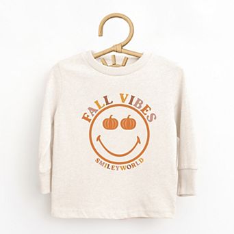 SmileyWorld Fall Vibes - Toddler Long Sleeve Graphic Tee
