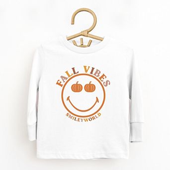 SmileyWorld Fall Vibes - Toddler Long Sleeve Graphic Tee