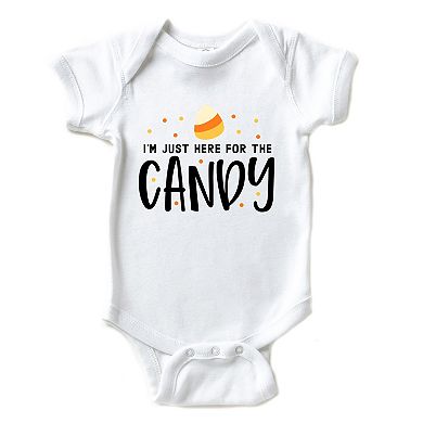 Here For The Candy - Baby Short Sleeve Bodysuit and Long Sleeve Bodysuit