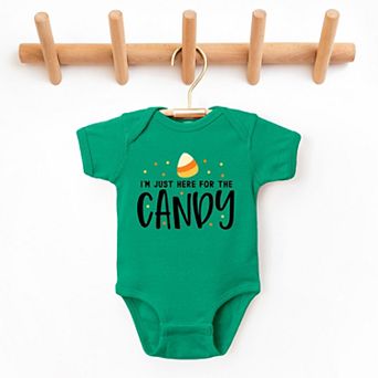 Here For The Candy - Baby Short Sleeve Bodysuit and Long Sleeve Bodysuit