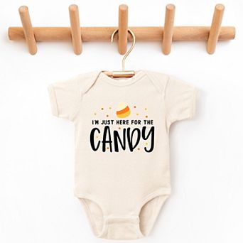 Here For The Candy - Baby Short Sleeve Bodysuit and Long Sleeve Bodysuit