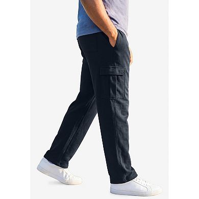 KingSize Men's Big & Tall Ultra-Comfort Fleece Cargo Sweatpant