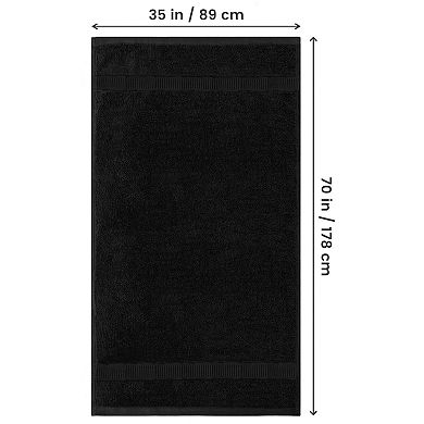 Luxuriobath Bath Sheets 2 Piece 600 GSM 35x70 Inches Ring Spun Cotton Highly Absorbent Quick Dry