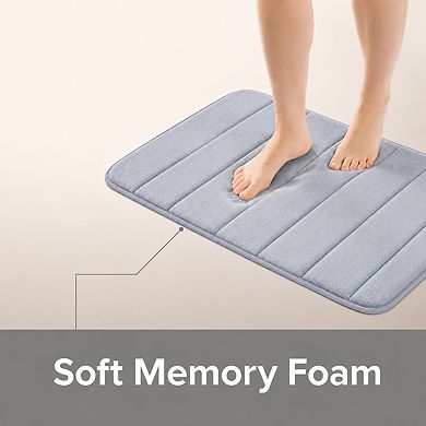 Memory Foam Bath Mat Ultra Soft Water Absorbent Non Slip Machine Washable
