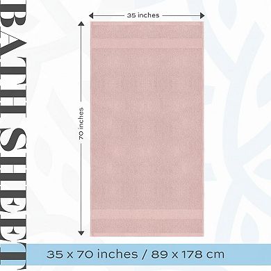 Luxury 650 GSM Cotton Bath Sheet Towels 2 Pack Soft Absorbent Quick Dry Large