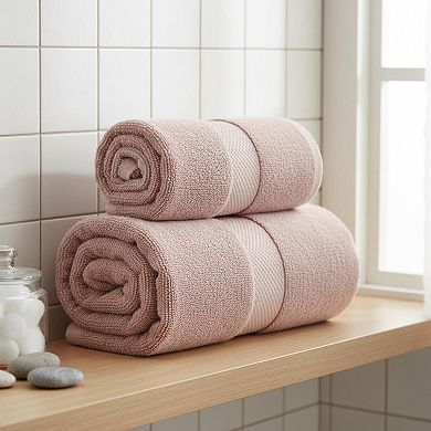 Luxury 650 GSM Cotton Bath Sheet Towels 2 Pack Soft Absorbent Quick Dry Large
