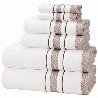 Luxury Hotel Spa 6 pc Cotton Bath Towel Set Soft Absorbent