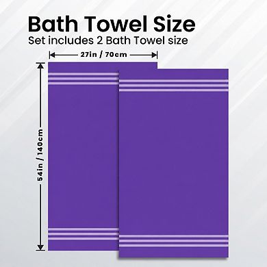 Luxury Cotton Bath Towels Set Super Absorbent Soft Plush Double Stitched