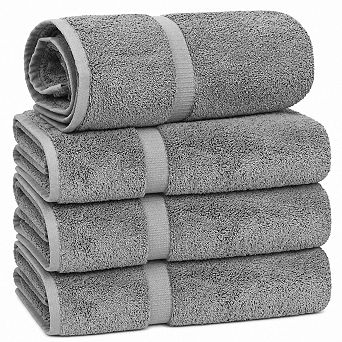 Luxury Soft Absorbent Ring Spun Cotton Bath Towel Set Spa Quality