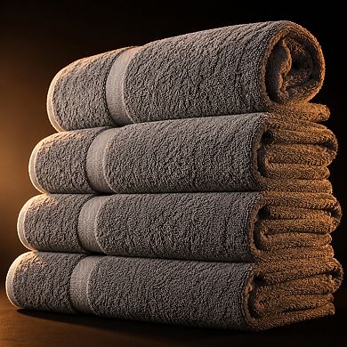 Luxury Soft Absorbent Ring Spun Cotton Bath Towel Set Spa Quality