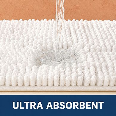 Luxury Chenille Bath Rug Extra Soft Absorbent Non Slip Machine Washable Plush Mat