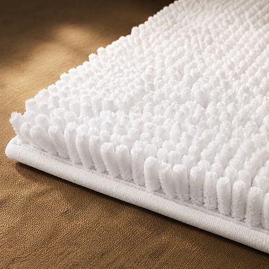 Luxury Chenille Bath Rug Extra Soft Absorbent Non Slip Machine Washable Plush Mat