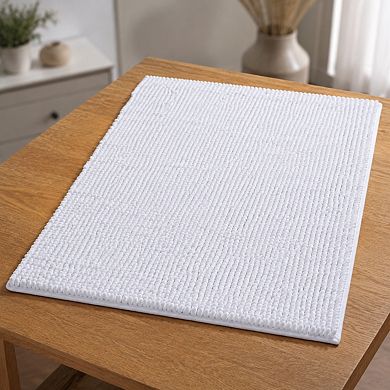 Luxury Chenille Bath Rug Extra Soft Absorbent Non Slip Machine Washable Plush Mat