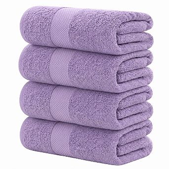 Luxury Bath Towels Set Of 4 700 GSM Cotton Ultra Soft Highly Absorbent Quick Dry Plush