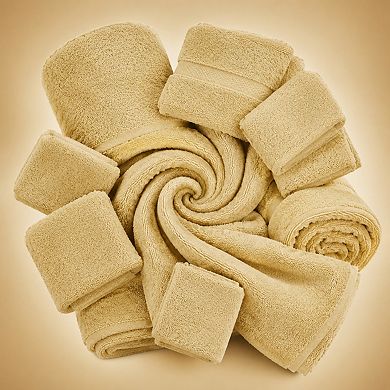 Luxury Cotton Ring Spun Bath Towels Super Absorbent Soft Thick Spa Hotel