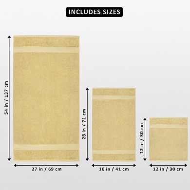 Luxury Cotton Ring Spun Bath Towels Super Absorbent Soft Thick Spa Hotel