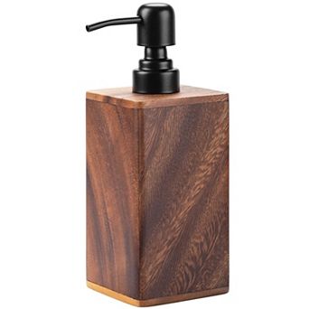 Solid Wood Lotion Dispenser Pump Bottle 14oz Hand Sanitizer Body Wash Storage Bathroom Bedroom Decor